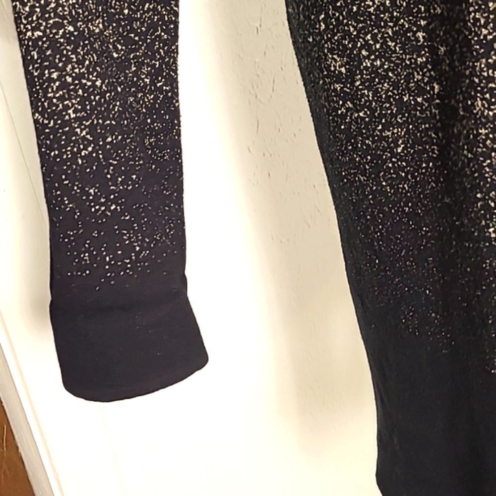 Rafaella Black & Metallic Gold Long Cardigan, Size Large - Picture 5 of 9